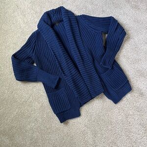 J. Crew Women’s Navy Blue Open Front Cardigan Sweater Size XS EUC